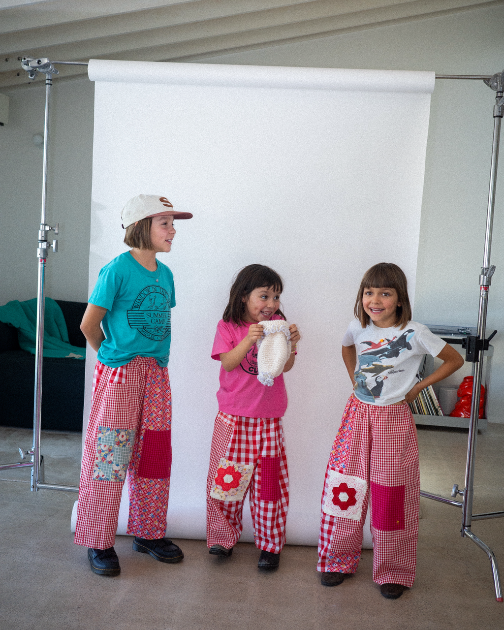 Patchwork Gojengee Pants- Red Multi