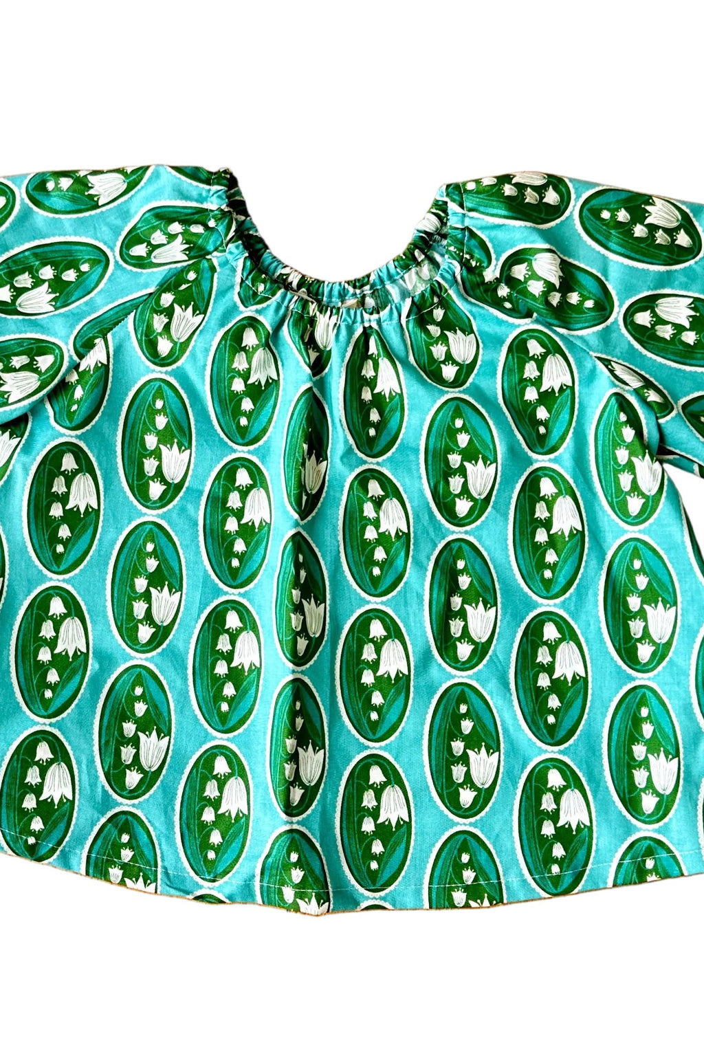 Kids Balloon Blouse | Lily of the Valley (Teal )
