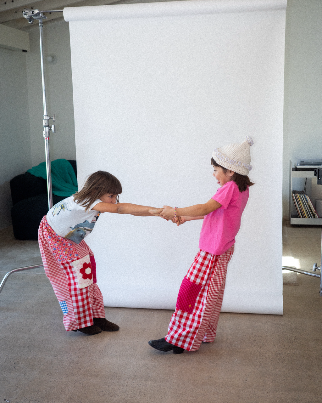 Patchwork Gojengee Pants- Red Multi