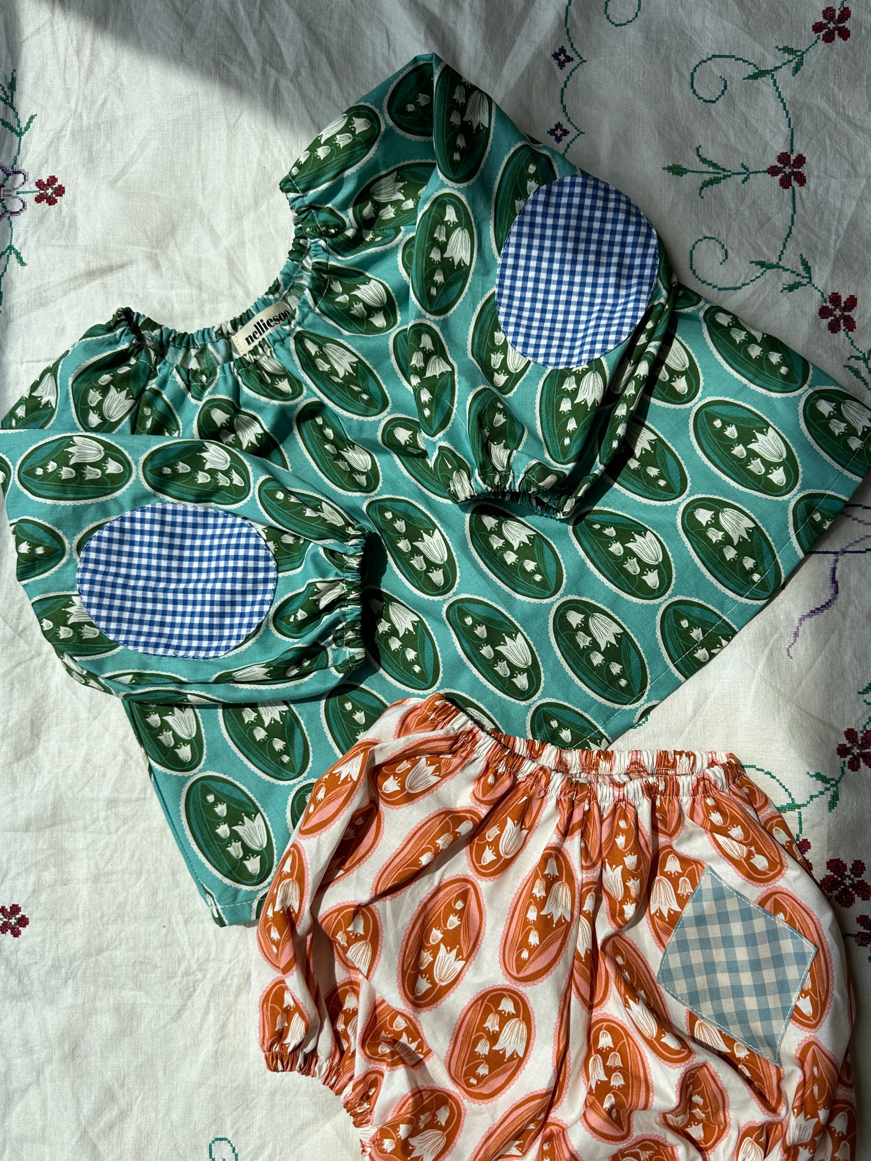 Kids Balloon Blouse | Lily of the Valley (Teal )