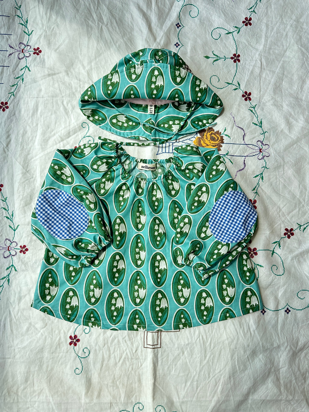 Kids Balloon Blouse | Lily of the Valley (Teal )