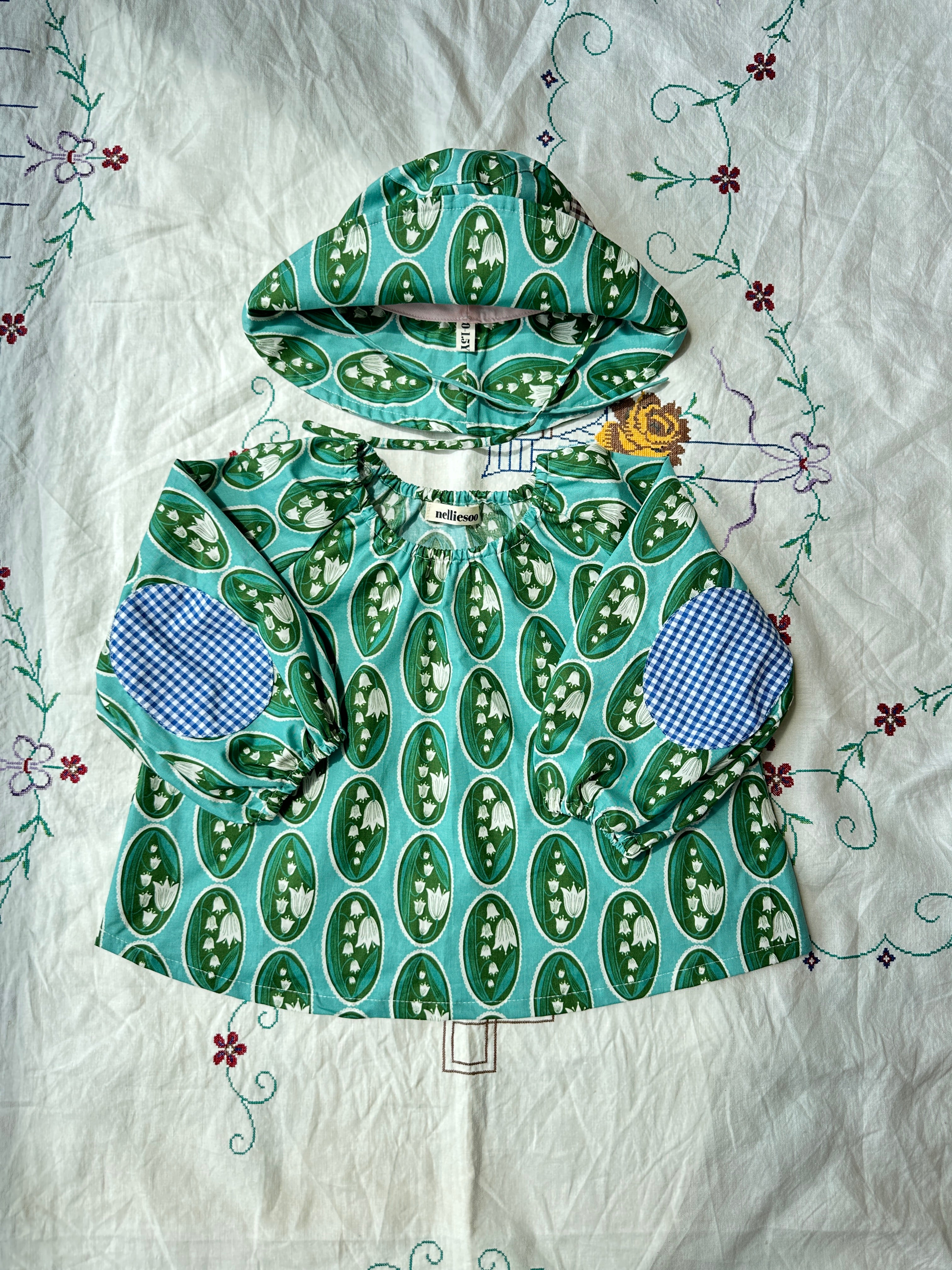 Kids Balloon Blouse | Lily of the Valley (Teal )