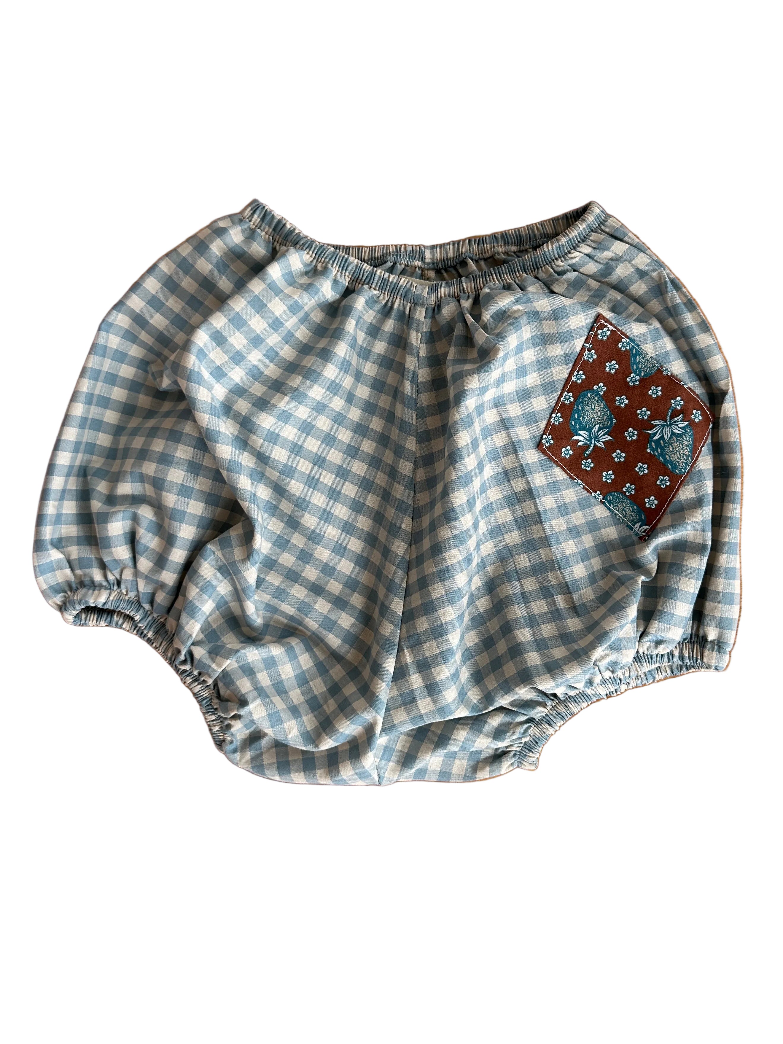 Bloomer Shorts | Dusty Blue Gingham – NellieSoo
