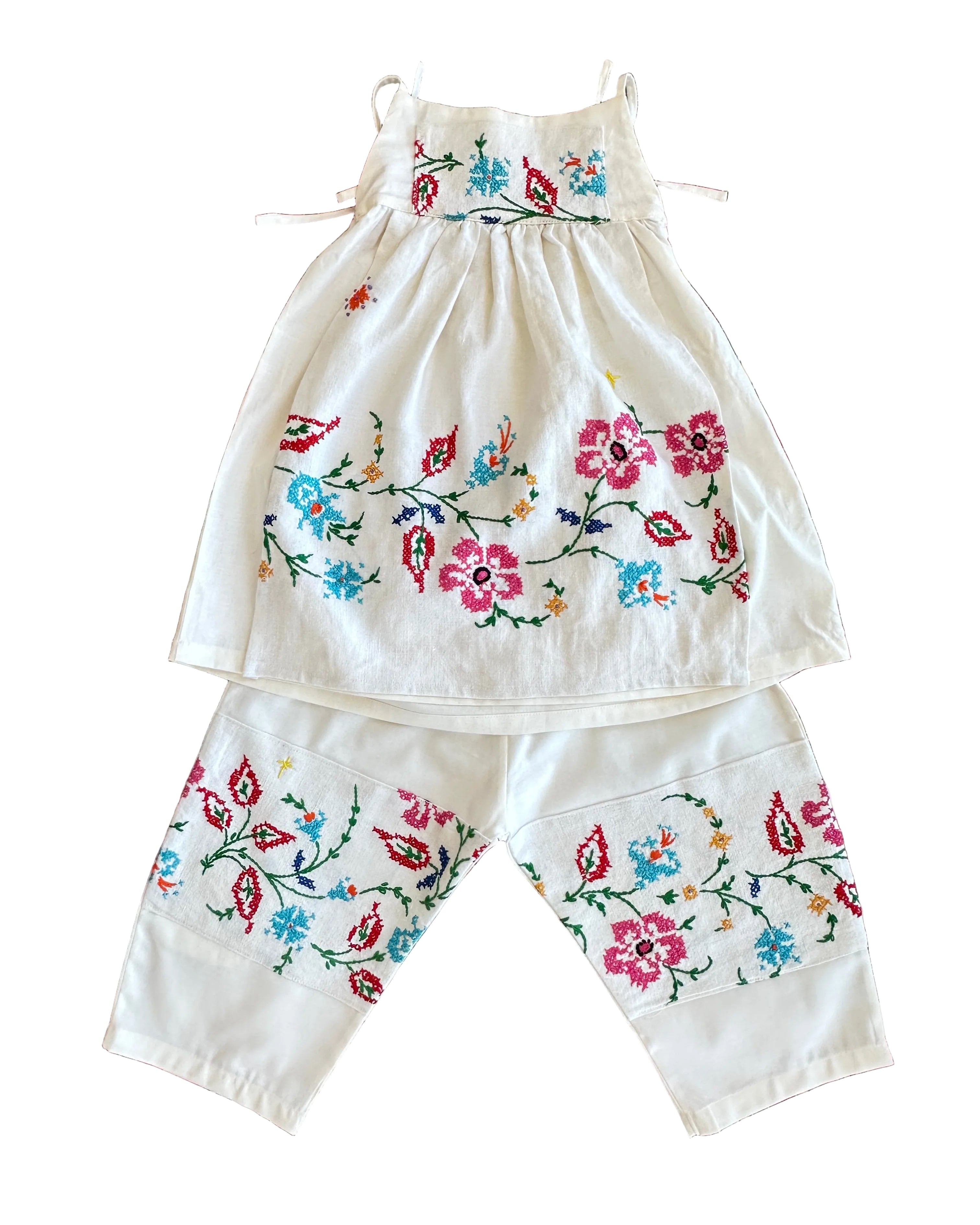 Nellie Dress set | Cross-Stitch Embroidery, Made to Order