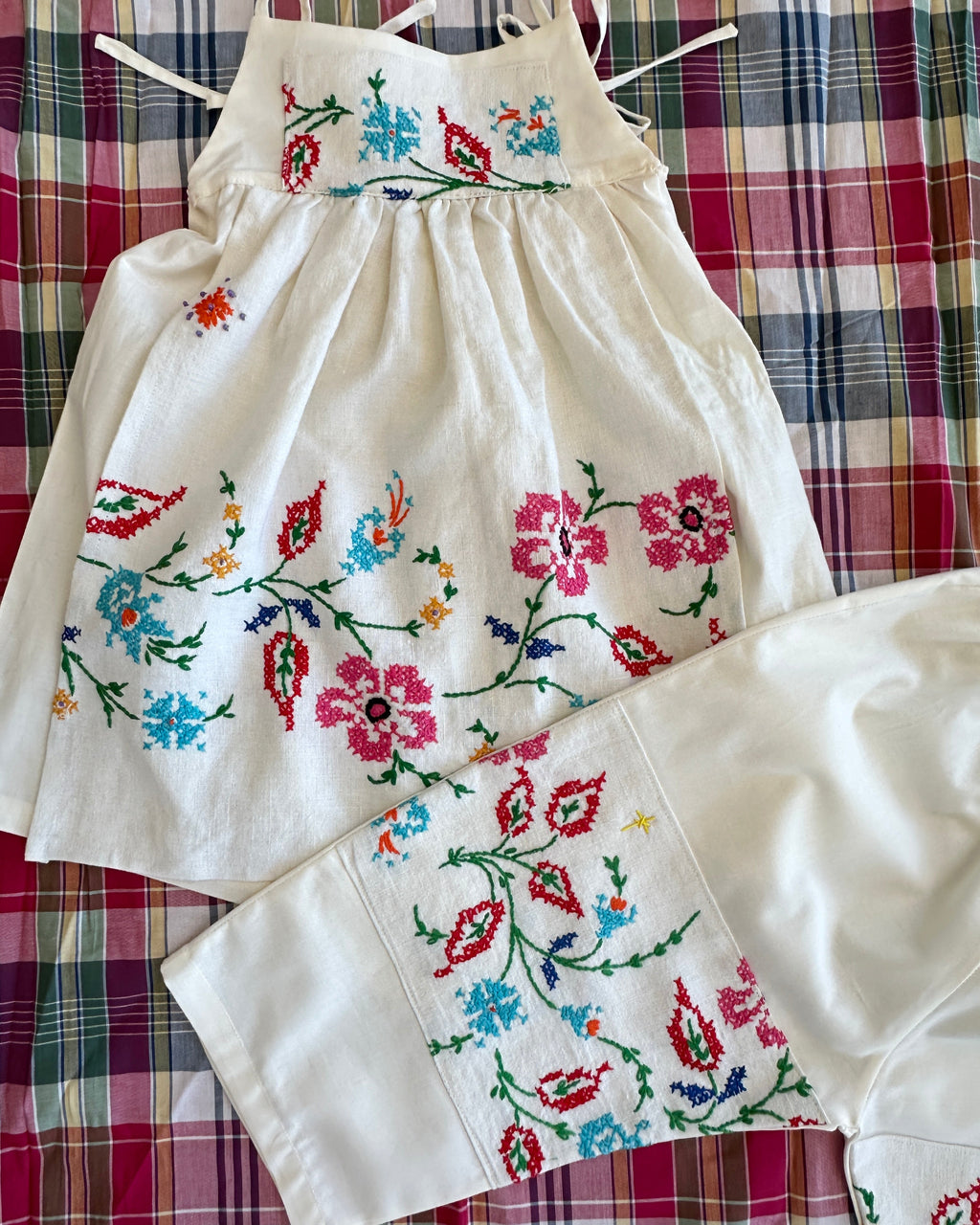 Nellie Dress set | Cross-Stitch Embroidery, Made to Order