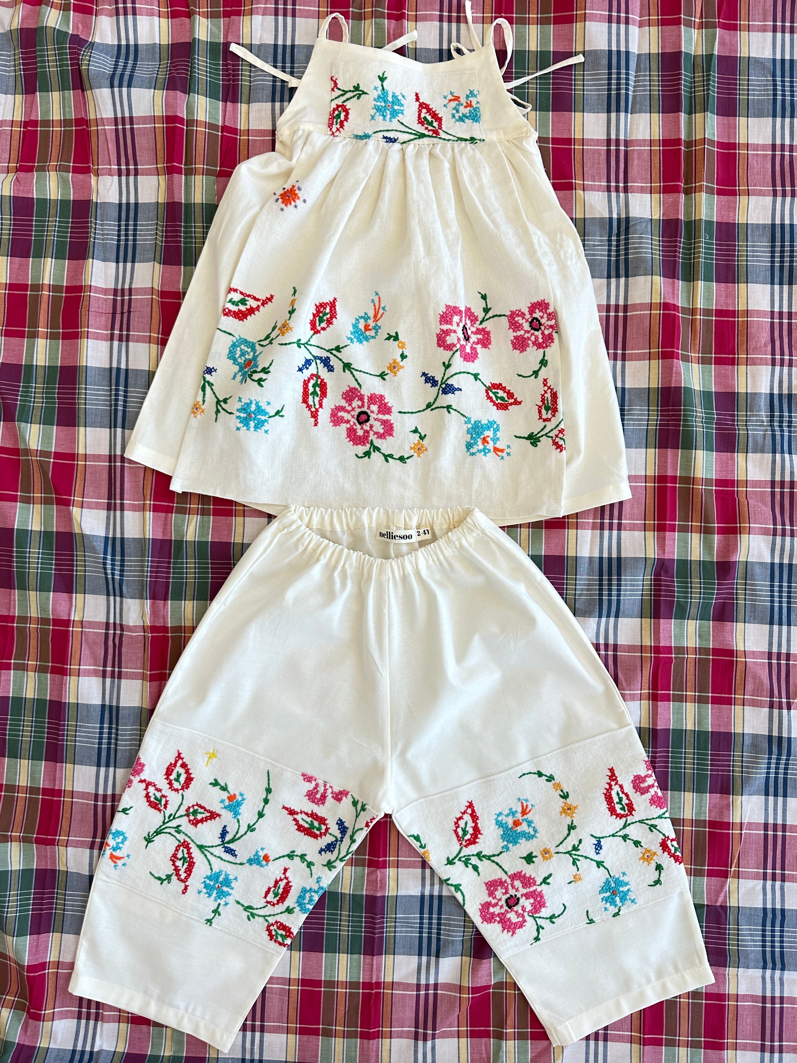 Nellie Dress set | Cross-Stitch Embroidery, Made to Order
