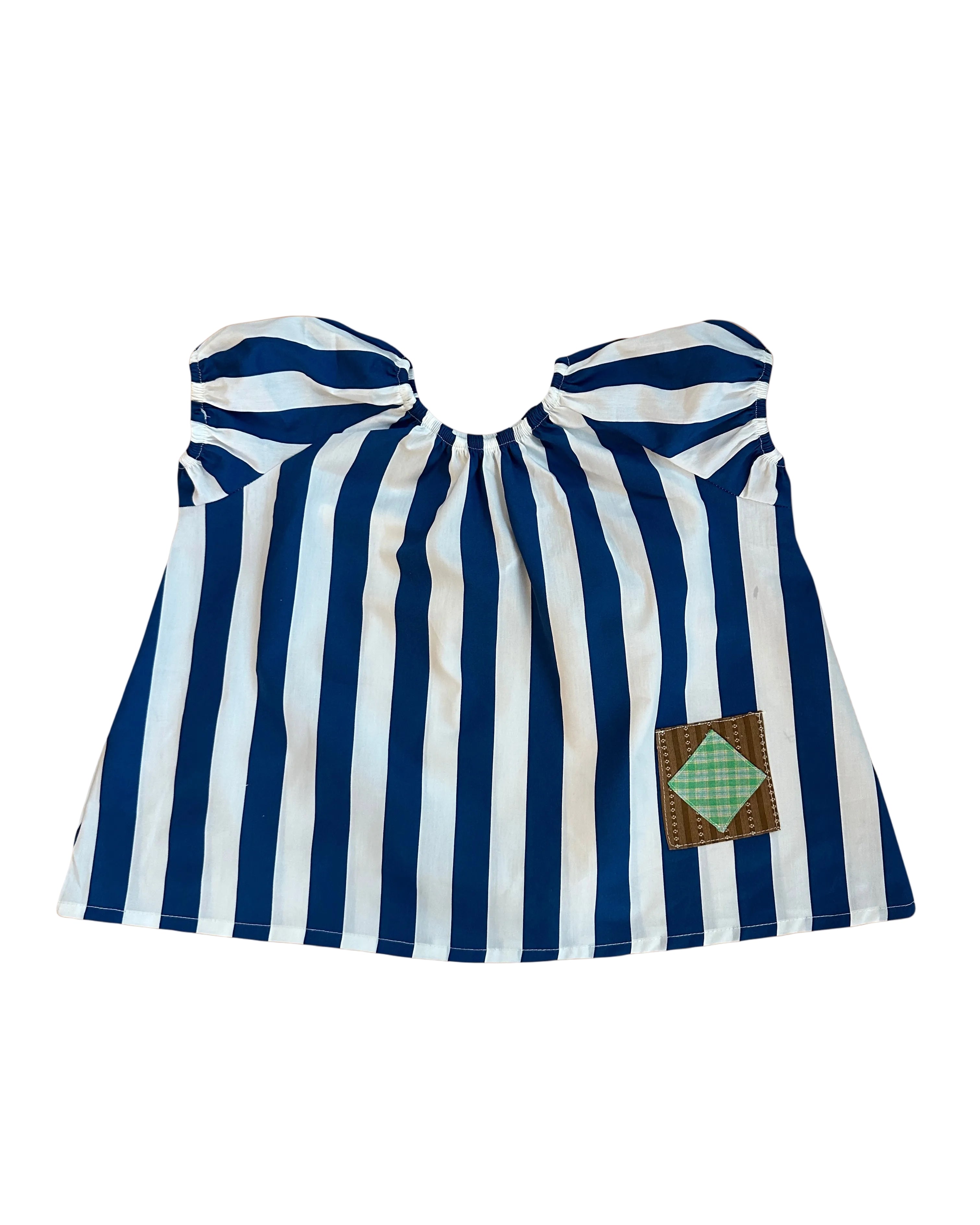 BokHee Blouse | Blue Wide Stripe