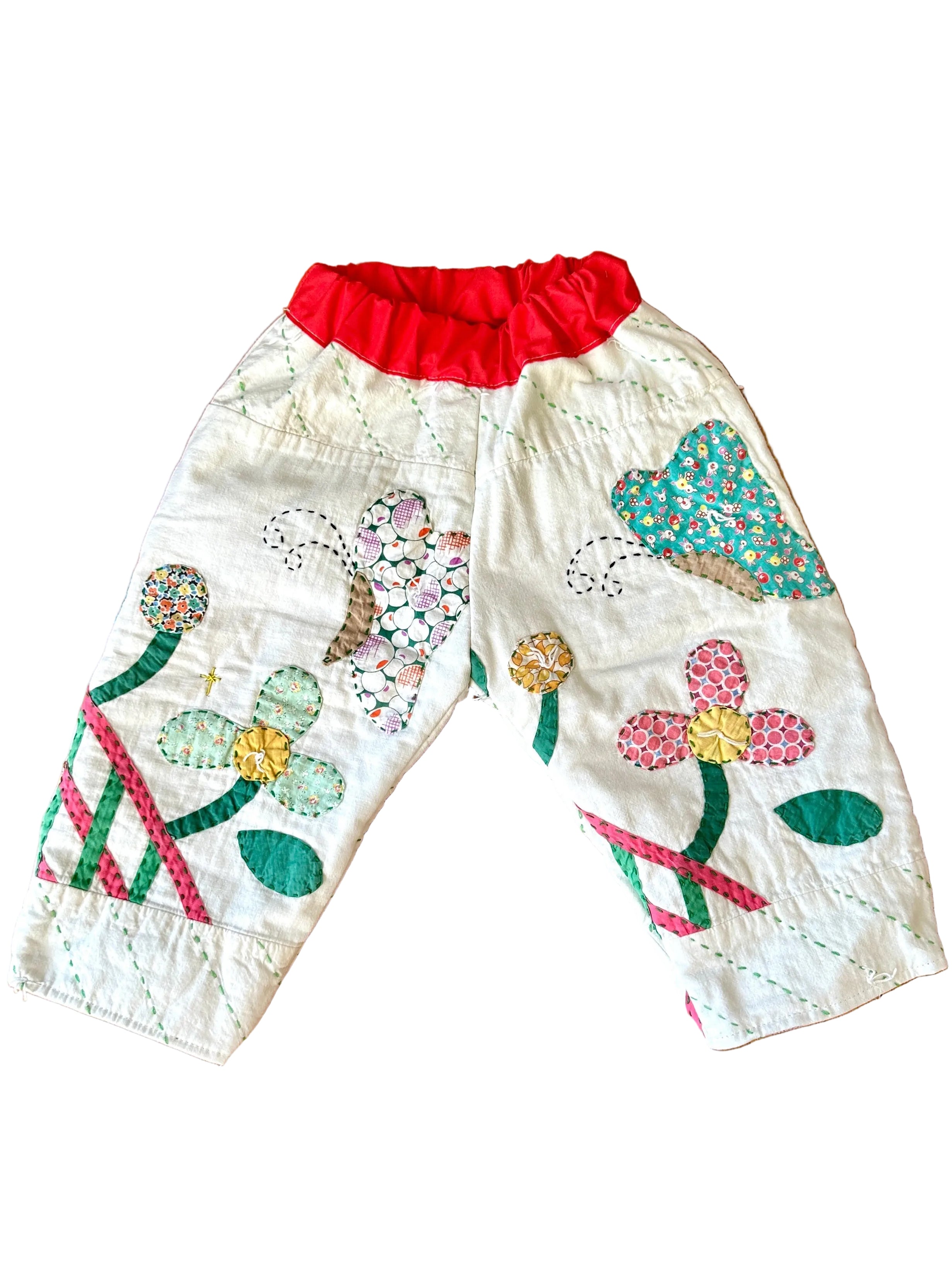 Quilt Gojengee Pants- Cottage Garden Appliqué