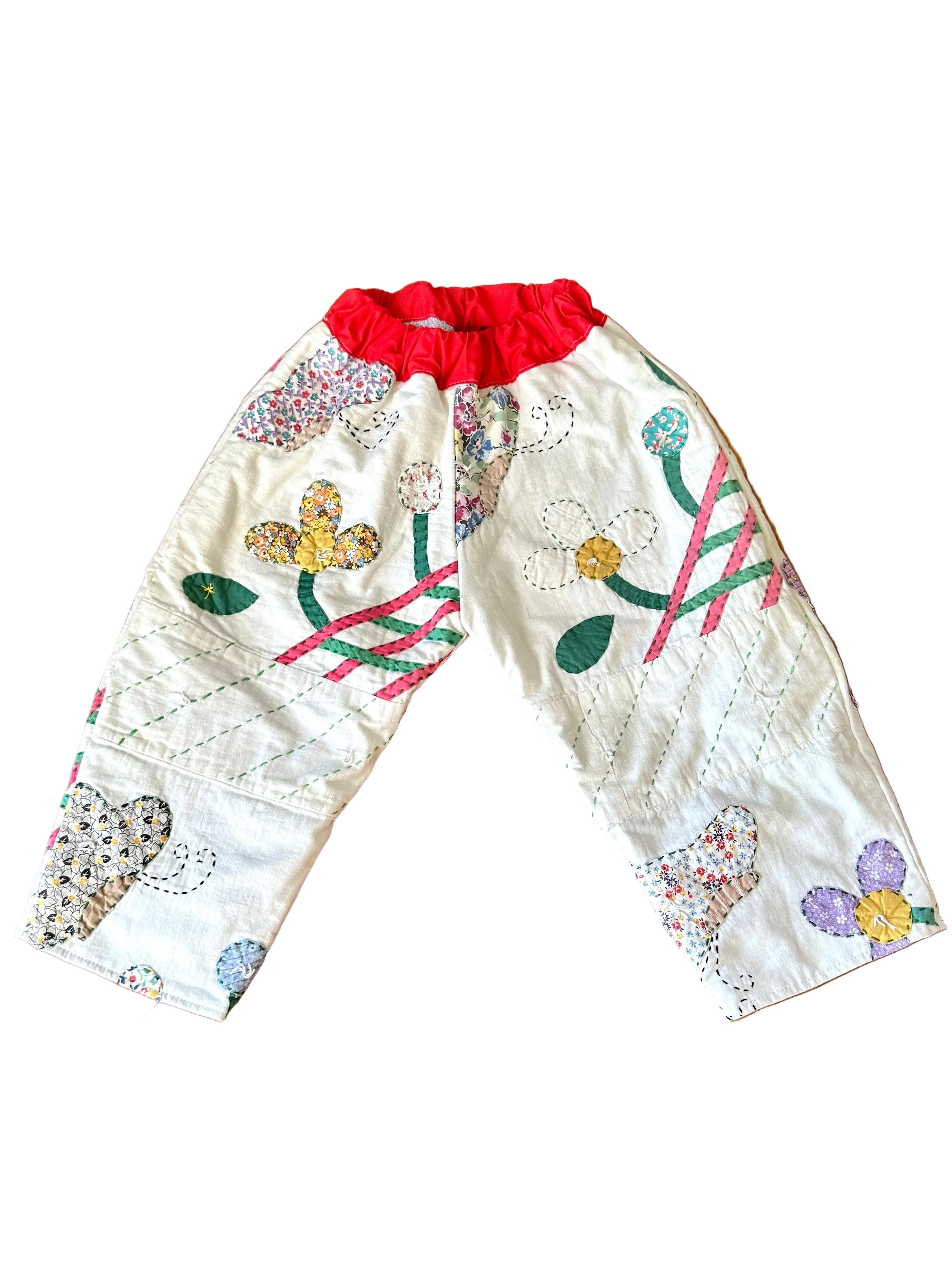 Quilt Gojengee Pants- Cottage Garden Appliqué