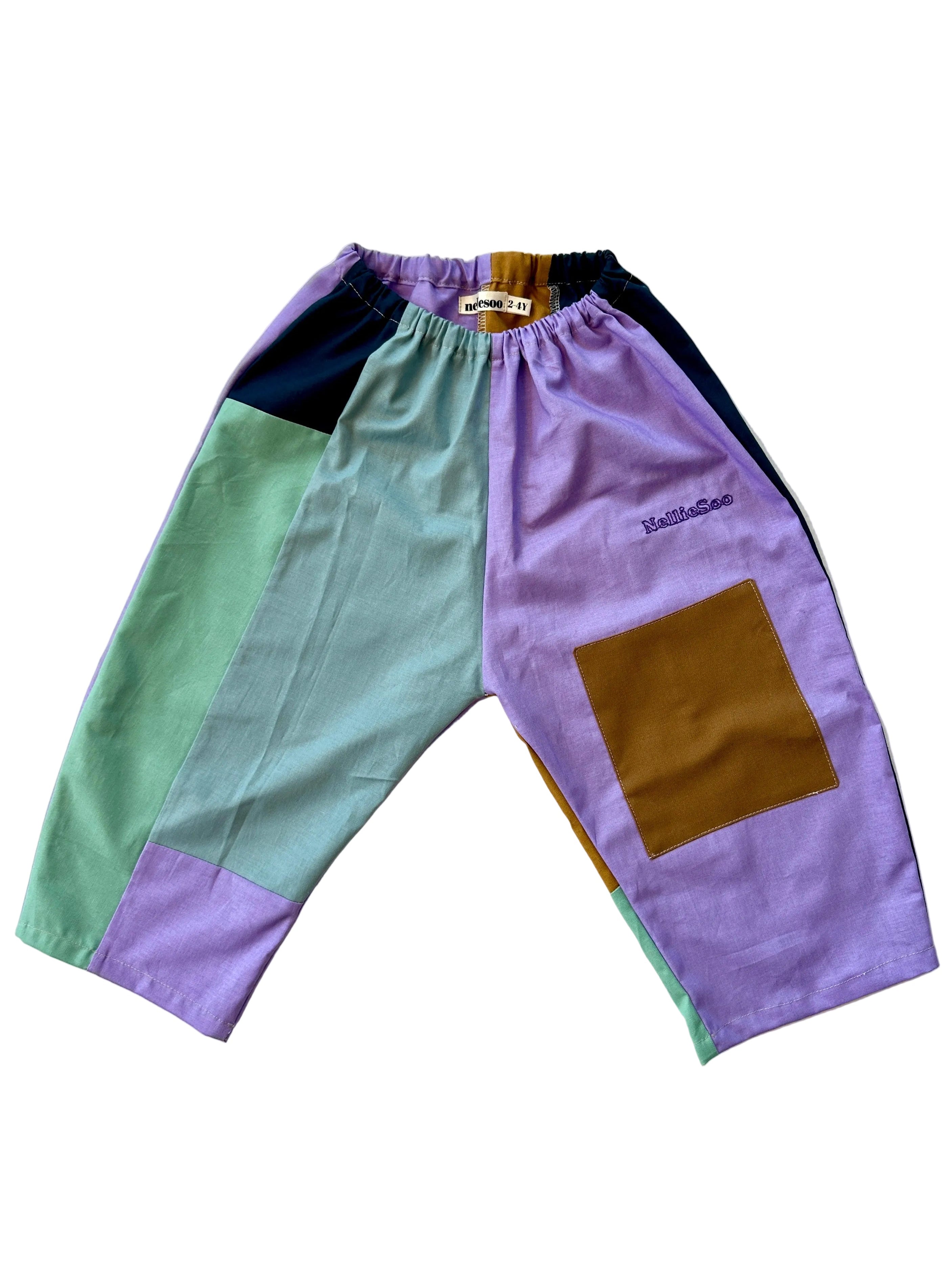 Gojengee pants-color block (Hydrangea)