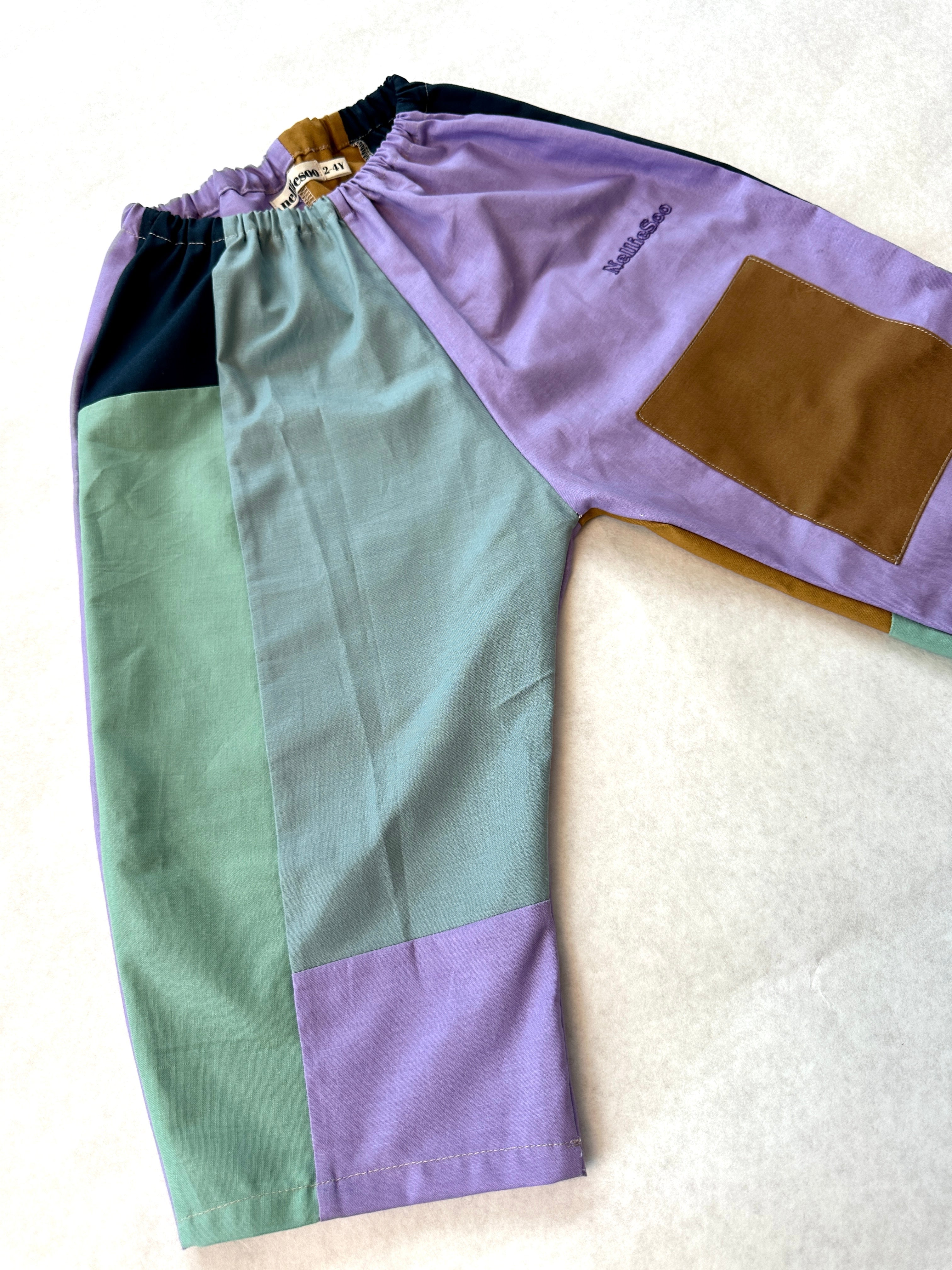 Gojengee pants-color block (Hydrangea)