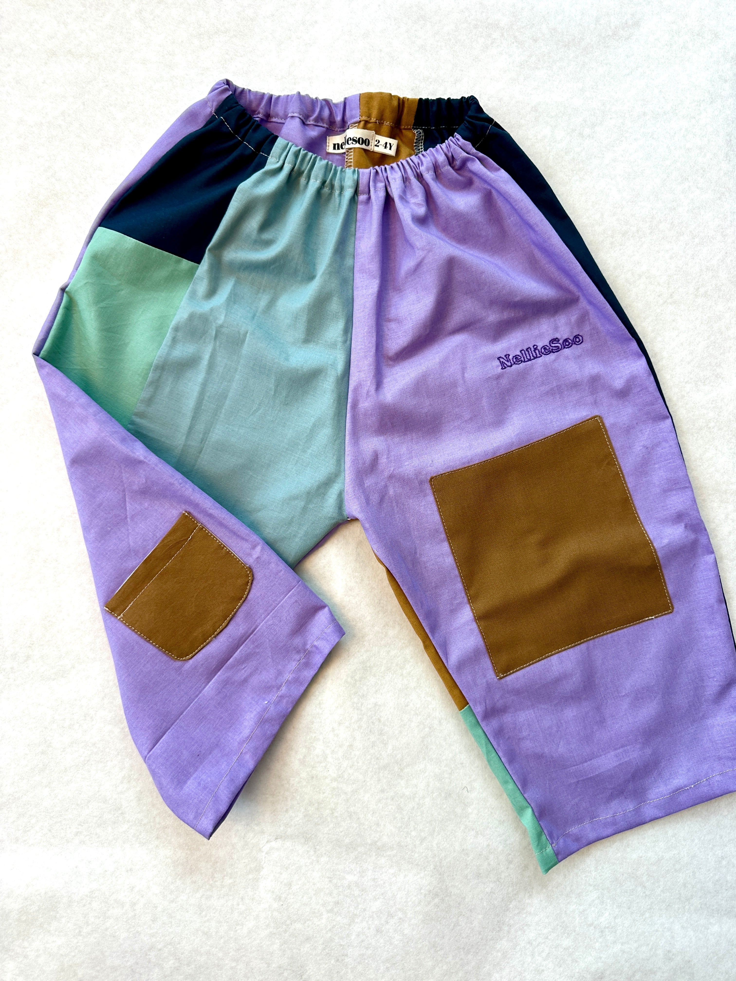 Gojengee pants-color block (Hydrangea)