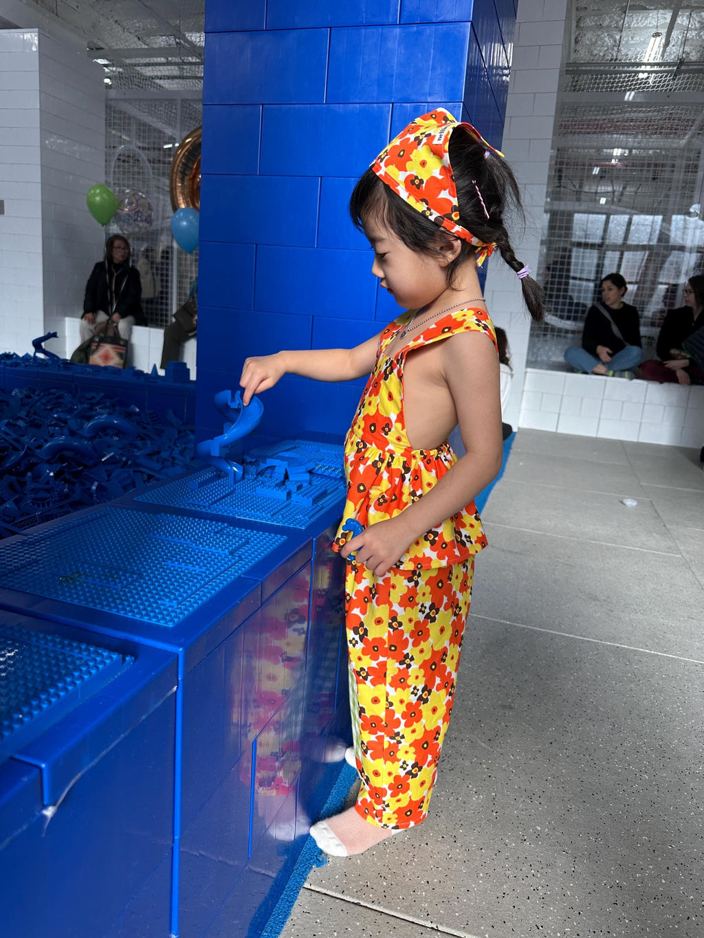 Cotton Bandana, Pinafore & Pants Set: Kids Layering Outfit