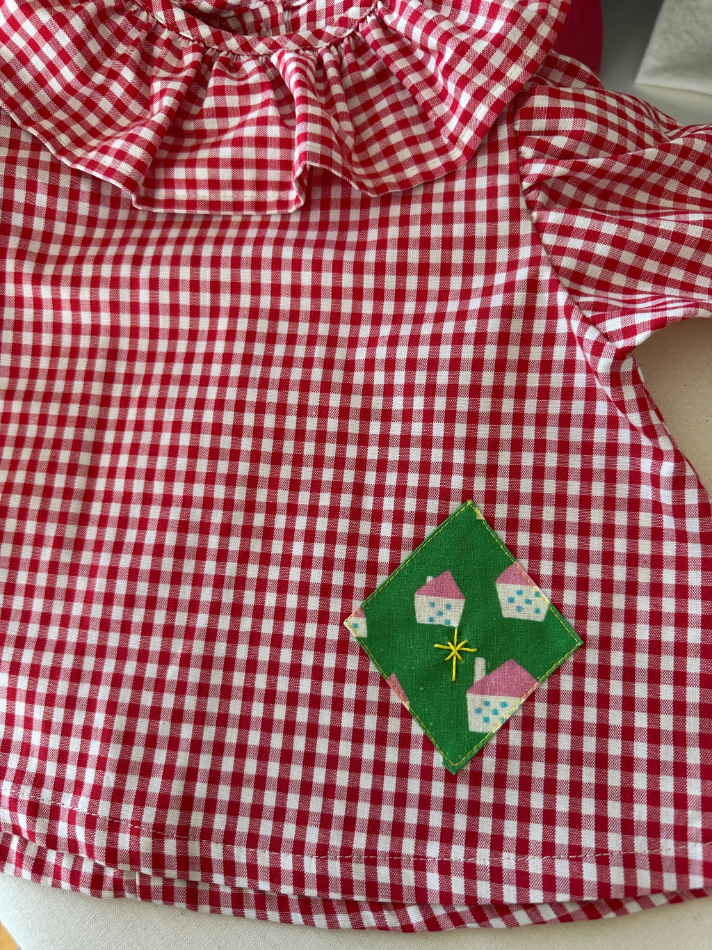 Ok-ja Blouse - Gingham Check (Picnic Red)