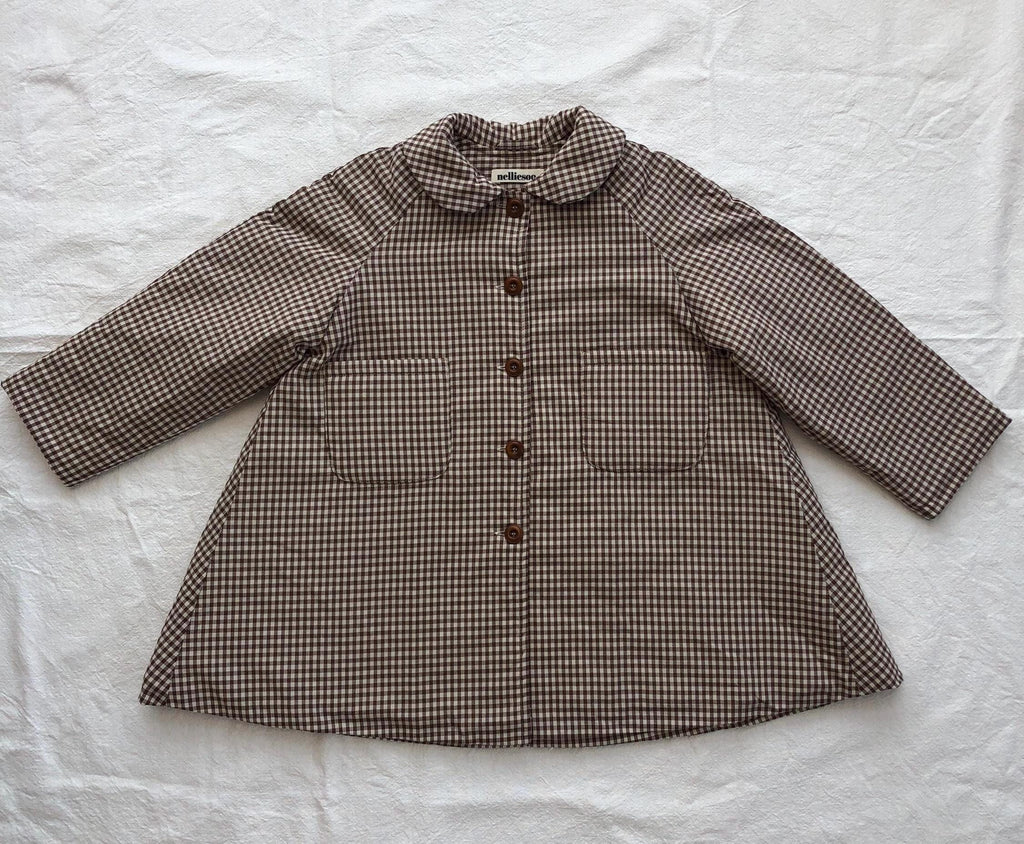 Soonbok Quilt Coat | Brown  Gingham.