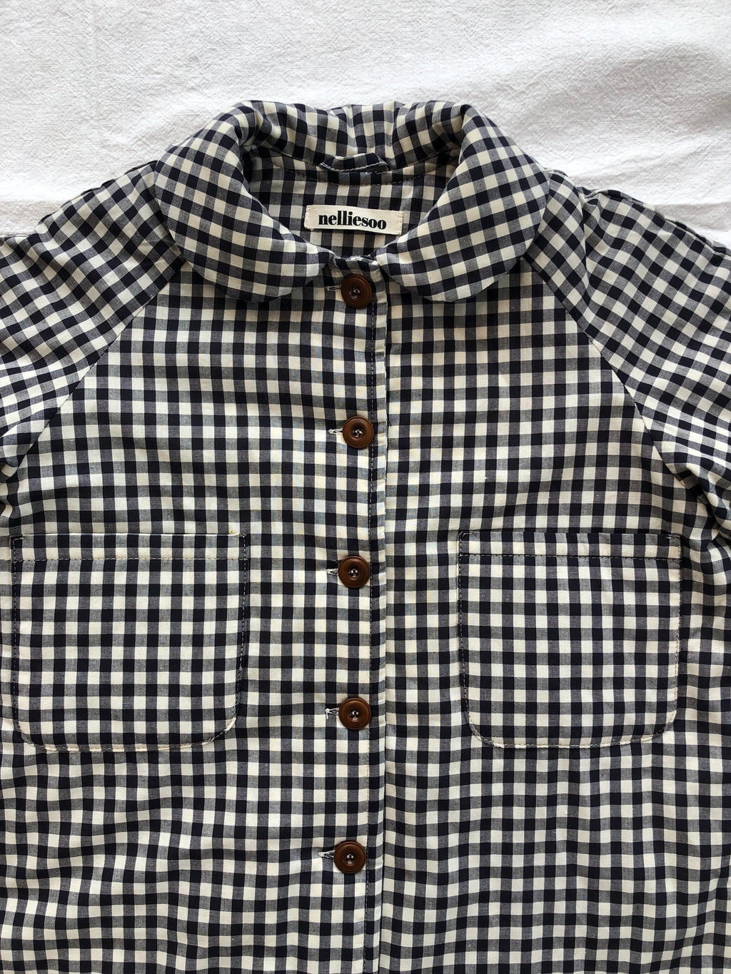 Soonbok Quilt Coat | Black Gingham.