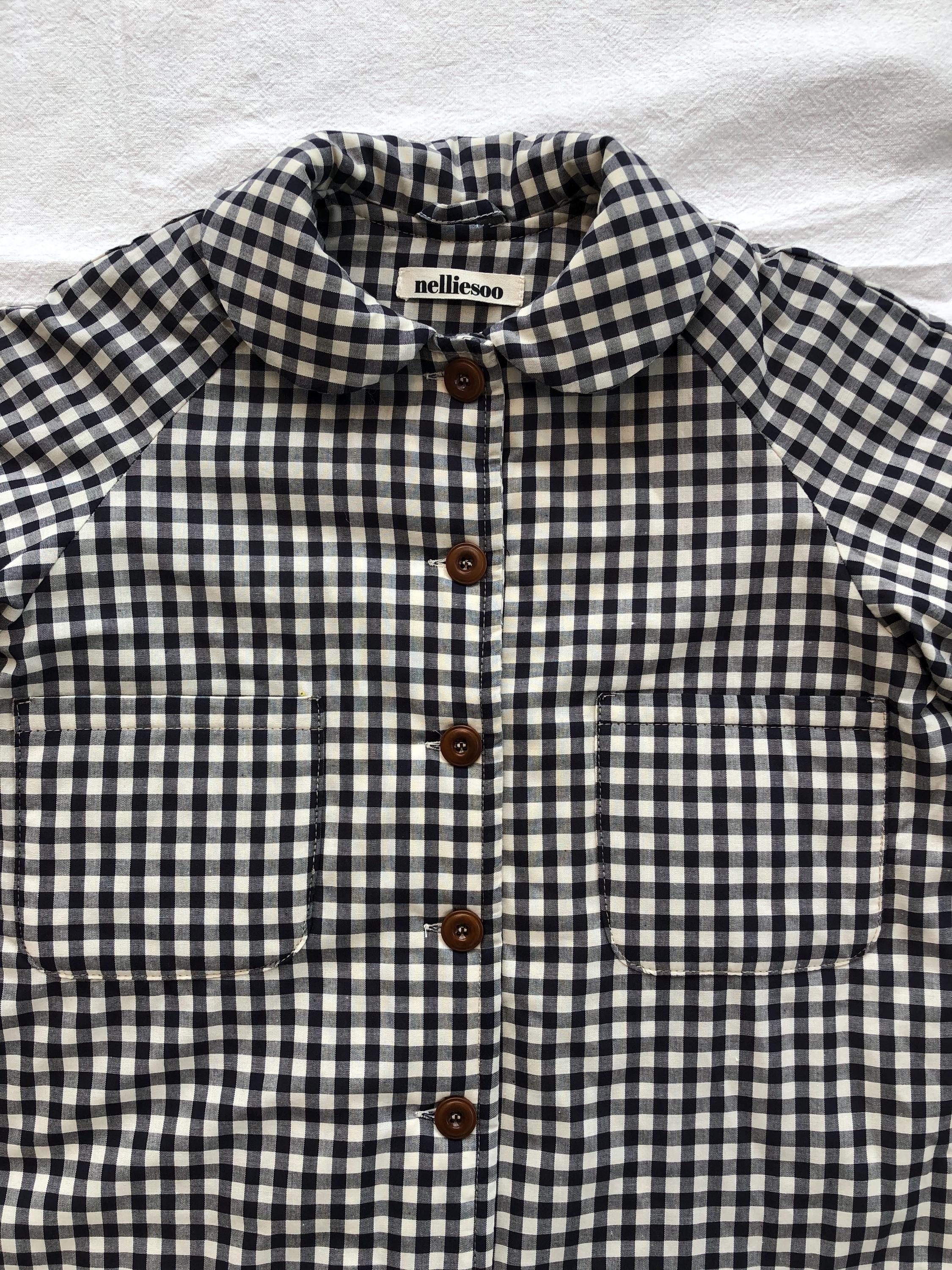 Soonbok Quilt Coat | Black Gingham.