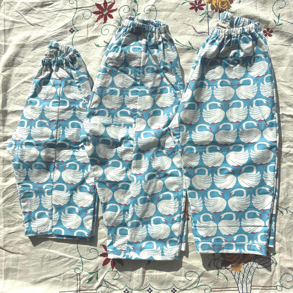 Patchwork Gojengee Pants: Upcycled Loving Swans, Kids