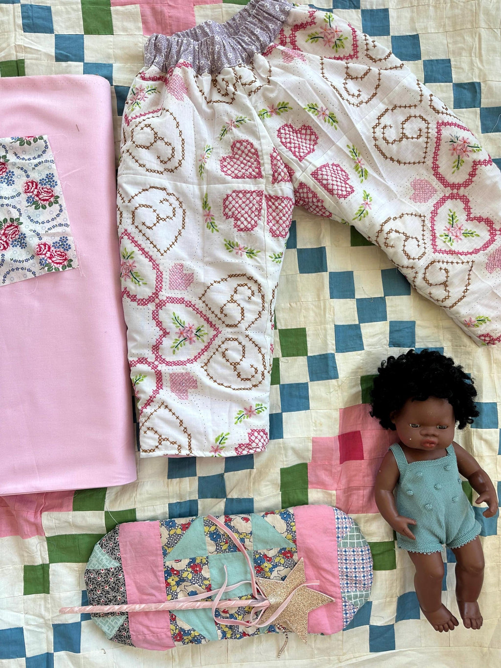 Quilt Gojengee Pants -Heart to Heart (Embroidered)