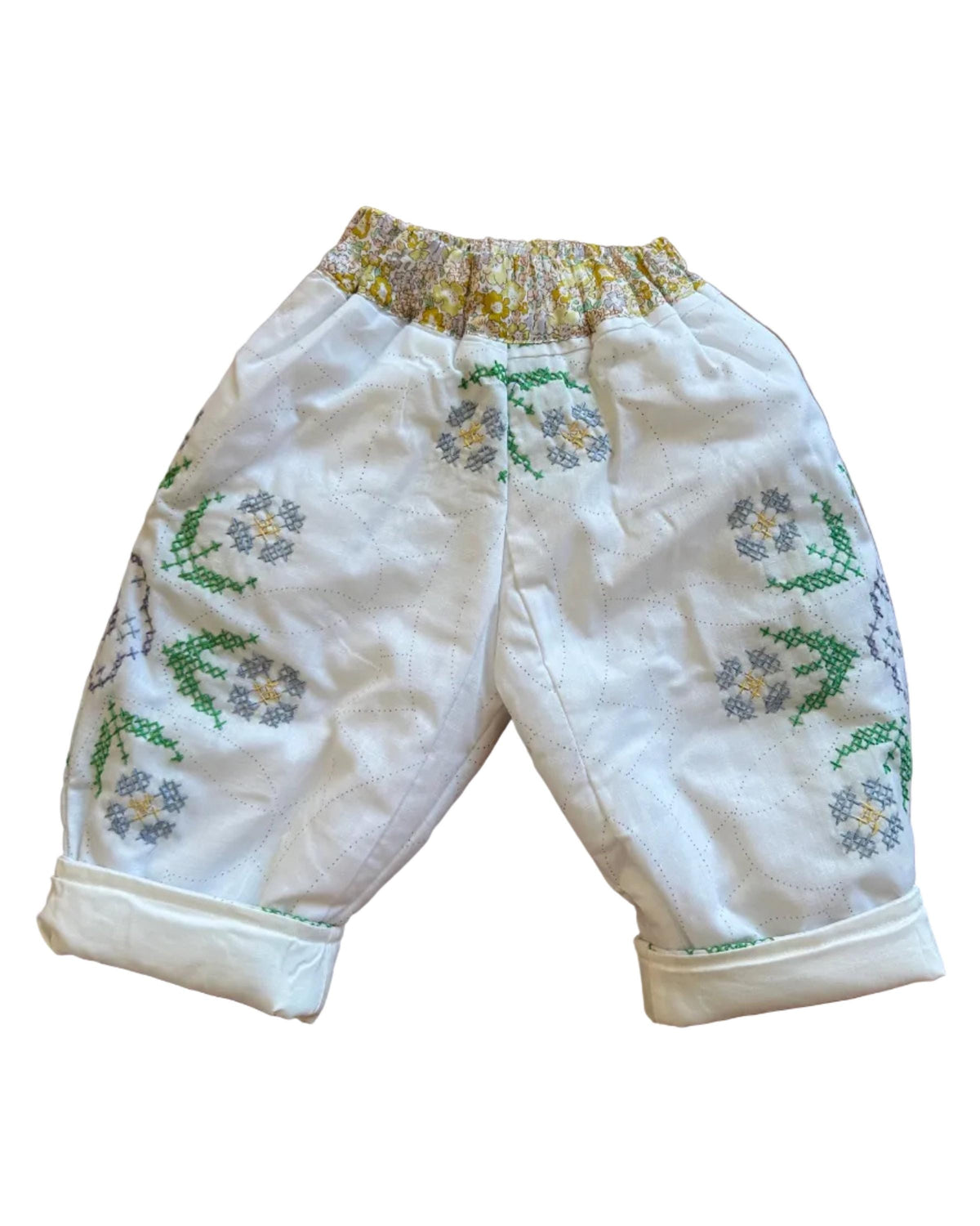 Quilt Gojengee Pants- Lavender Cross-Stitch