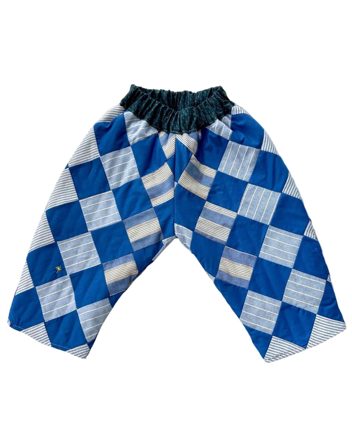 Quilt Gojengee Pants- Irish Chain (Nautical Blue)
